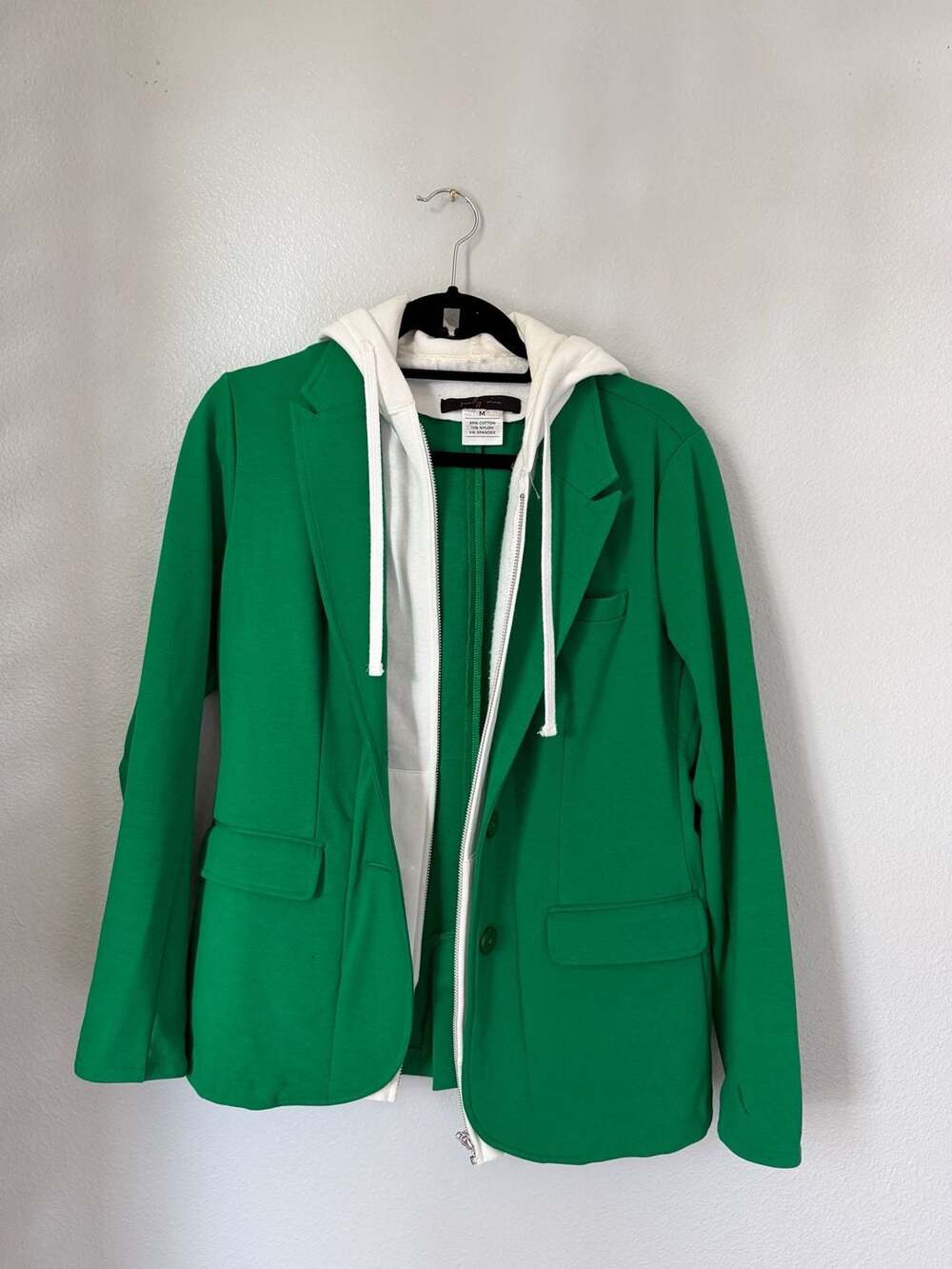 Pearly Vine Tracey Hooded Blazer Size M Green White